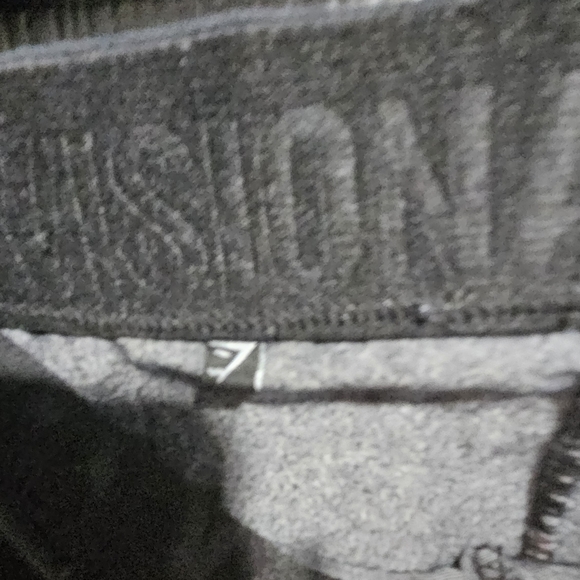 Gymshark Charcoal Leggings with White Logo - Picture 2 of 3